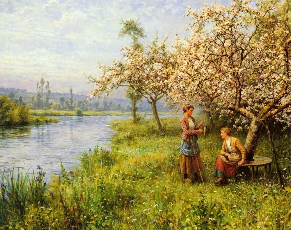 Louis Aston Knight Country Women after Fishing on a Summer's Day